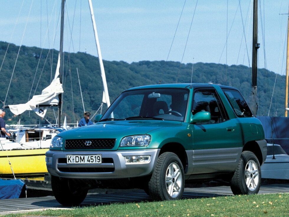 Коврики ЭВА "EVA ромб" для Toyota Rav4 I (suv / SXA10 (3 дв.)) 1994 - 2000, черные, 4шт.