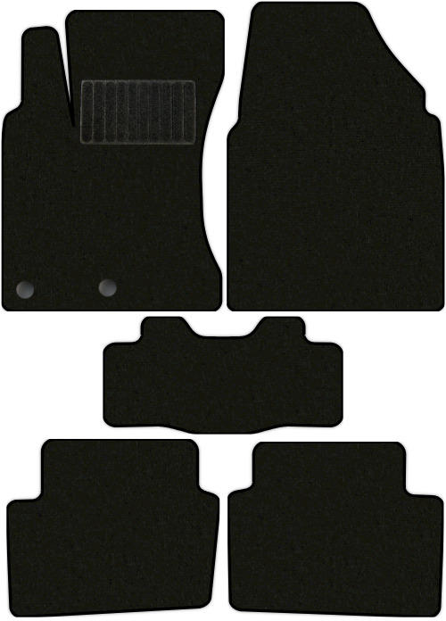 Коврики текстильные "Классик" для Nissan Qashqai I (suv / J10) 2010 - 2013, черные, 5шт.