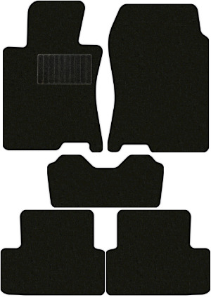 Коврики текстильные "Комфорт" для Honda Accord VIII (седан / CU1, CU2) 2011 - 2013, черные, 5шт.