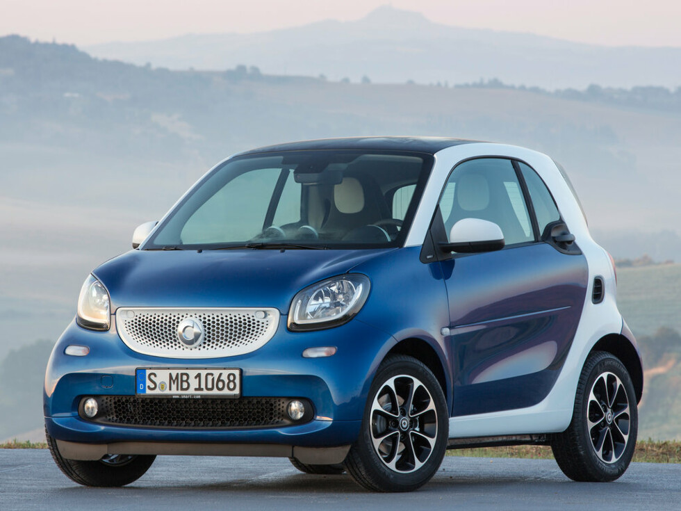 Коврики ЭВА "EVA ромб" для Smart Fortwo III (хэтчбек 3 дв / C453) 2014 - Н.В., серые, 2шт.